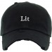 Lit Embroidery Dad Hat Cotton Adjustable Baseball Cap Unconstructed  eb-69321900